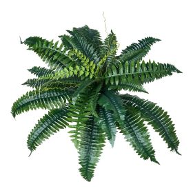 Artificial Ferns 2 Pcs, Natural Spread Diameter 31-34 Inch, Large Hanging Artificial Boston Ferns, Fake Plant Wall Decor with 30 Branches