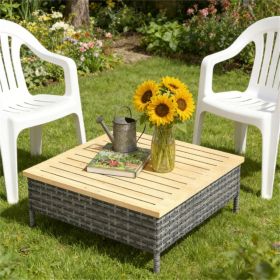 Outdoor side table, terrace table, garden table, coffee table, gray(table only)