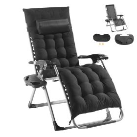 Zero Gravity Chair, 26 inch Zero Gravity Recliner Lounge Chair for Indoor and Outdoor, Adjustable Anti Gravity Chair with Cushion, Headrest, Foot