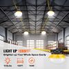 100FT Construction String Lights, 100W 10000LM, 10PCs String Work Light, 5000K, IP65 Waterproof, with Hanging Hooks, for Construction Site