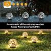 Solar Globe Lights Outdoor Waterproof - Cracked Glass Ball Lights for Garden, Patio, Yard, Lawn and Backyard - Solar Orbs for Outside Decorations