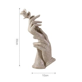 Resin Sculpture Hand-held Rose (Color: L-B)