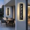 2 Pack 24/32/40/48/60in LED Outdoor Wall Lights Black Outside Garage Lights Porch Light