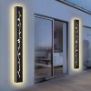 2 Pack 24/32/40/48/60in LED Outdoor Wall Lights Black Outside Garage Lights Porch Light