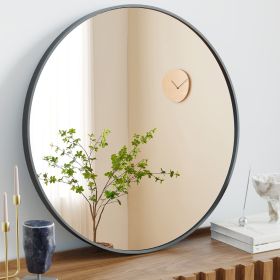 Round Wall Mirror,Bathroom Mirror Shatterproof with Hook,HD Anti-Fog for Over Sink,Entryway,Bedroom,Vanity,Gold/Black,20/24/30 Inch (Pack Size: 1 Pack)