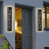 2 Pack 24/32/40/48/60in LED Outdoor Wall Lights Black Outside Garage Lights Porch Light
